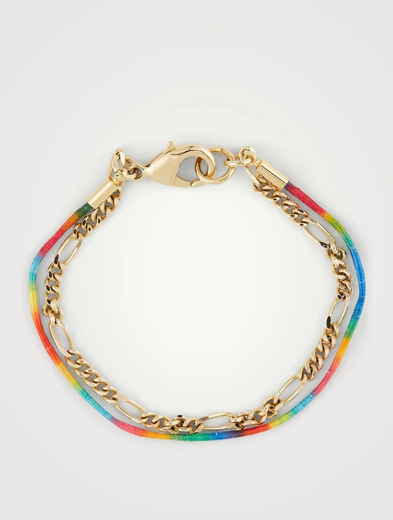 18K Goldplated Layered Fortune Bracelet