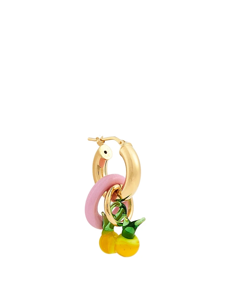 Baby One More Time 18K Goldplated Hoop Earring