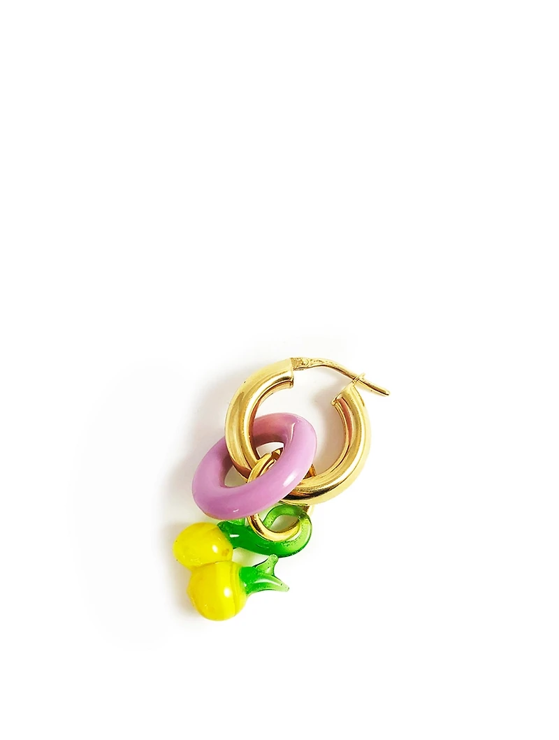 Baby One More Time 18K Goldplated Hoop Earring