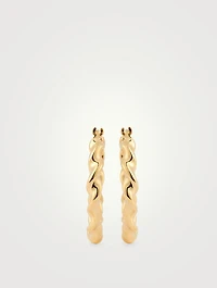 Tornado 18K Gold Plated Hoops Earrings