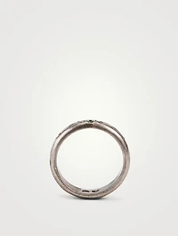 Ara Tohu Silver Bold Band Ring With Tsavorite