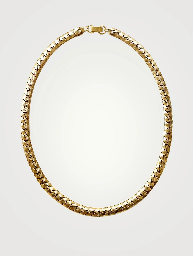 Piatta 14K Gold Plated Chain Necklace