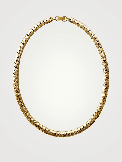Piatta 14K Gold Plated Chain Necklace