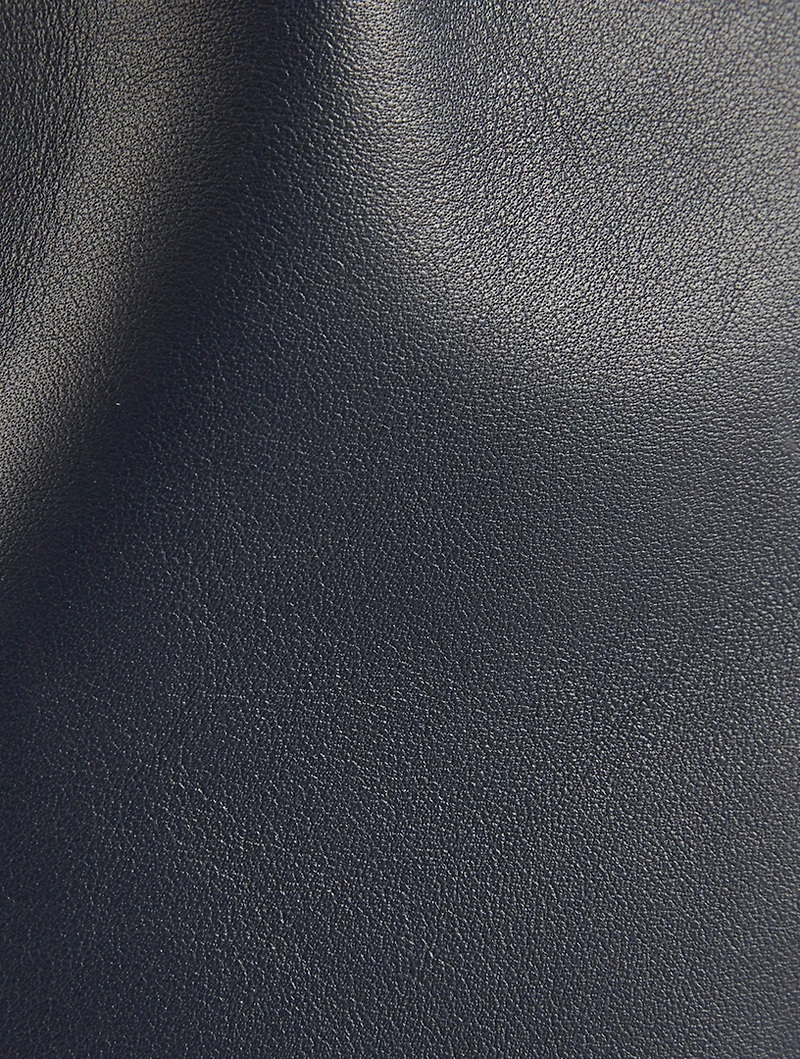 Small Horseshoe Leather Bucket Bag