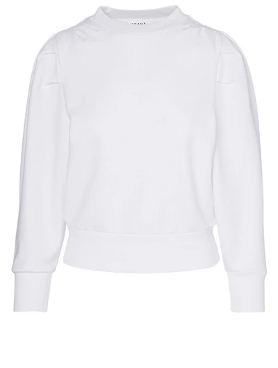 Cotton Shirred Sweatshirt