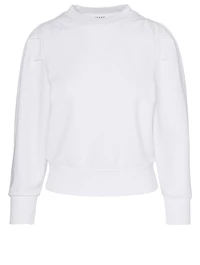 Cotton Shirred Sweatshirt