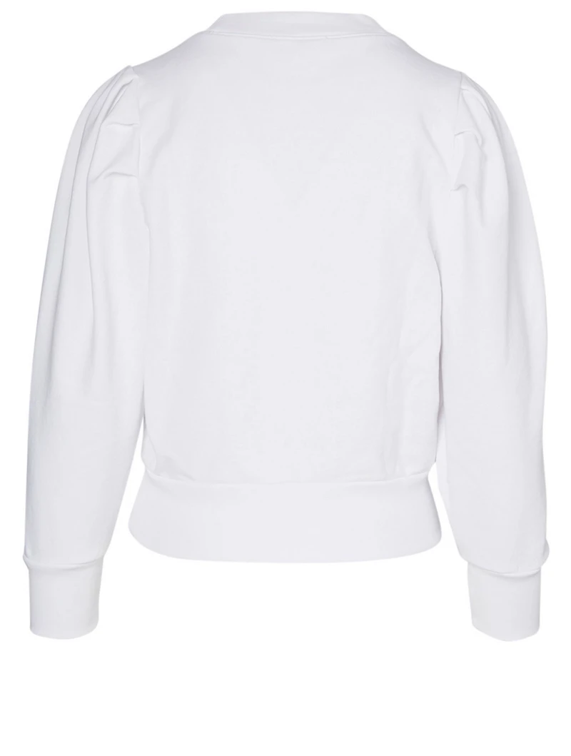 Cotton Shirred Sweatshirt