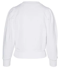 Cotton Shirred Sweatshirt