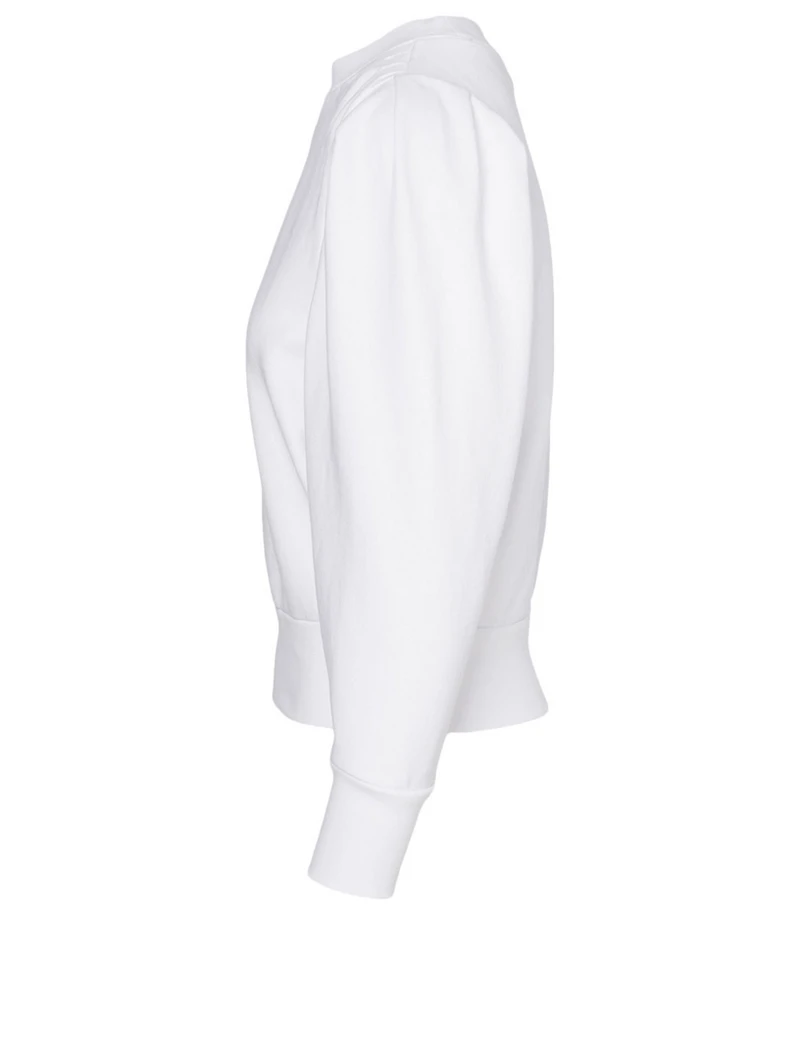 Cotton Shirred Sweatshirt