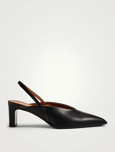 Capoiale Leather Slingback Pumps