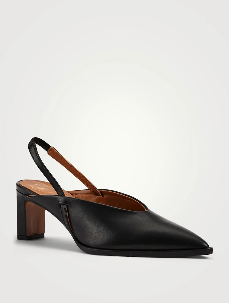 Capoiale Leather Slingback Pumps