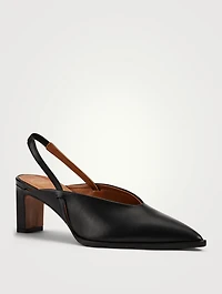 Capoiale Leather Slingback Pumps