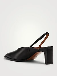 Capoiale Leather Slingback Pumps