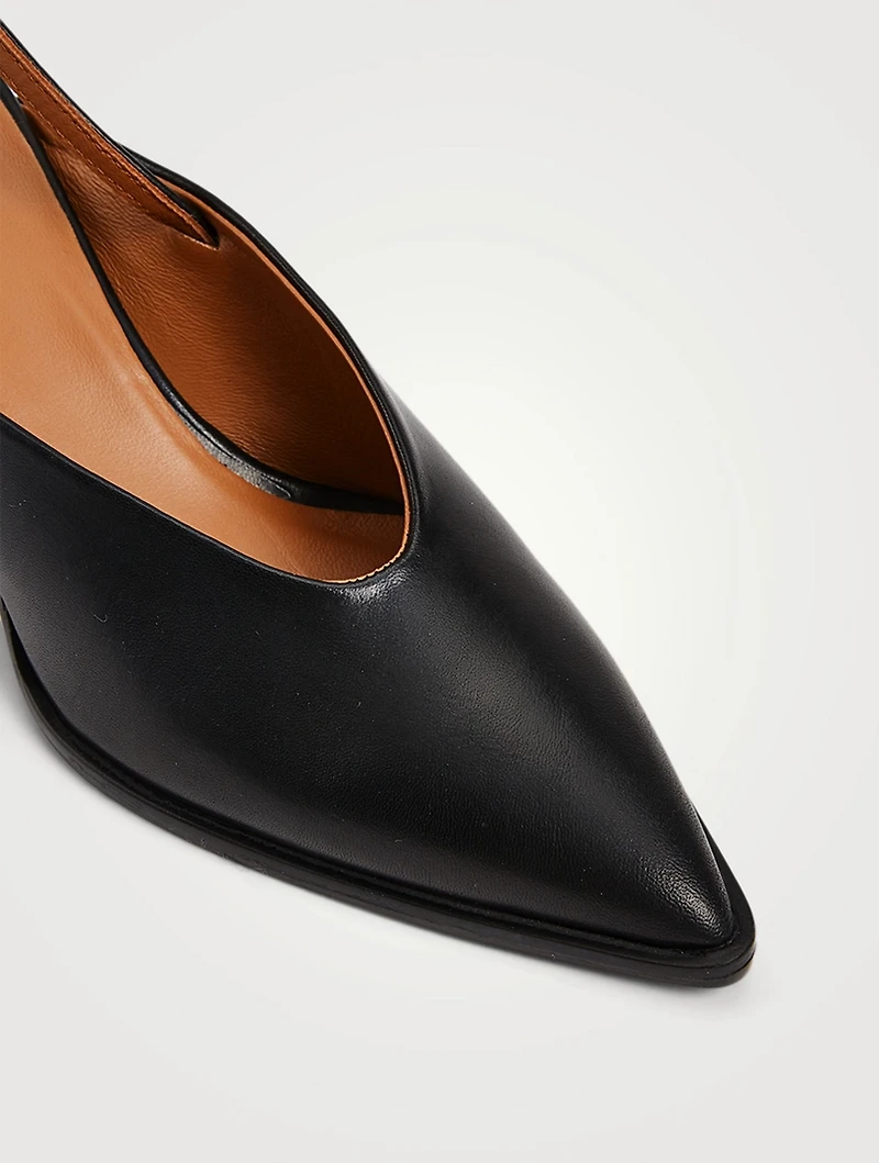 Capoiale Leather Slingback Pumps