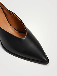 Capoiale Leather Slingback Pumps