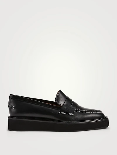 Monsano Leather Flatform Loafers