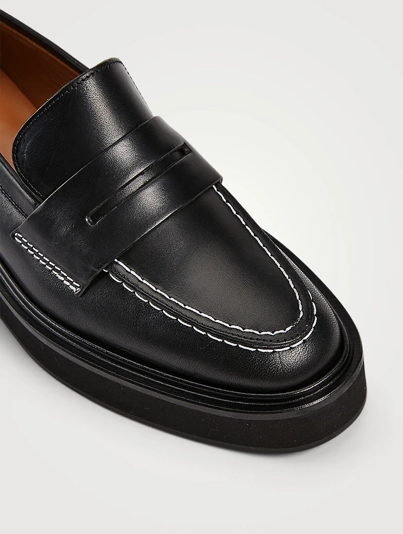 Monsano Leather Flatform Loafers