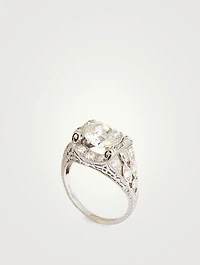Platinum European Antique Diamond Ring