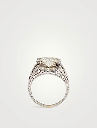Platinum European Antique Diamond Ring