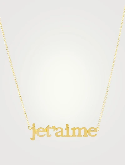 18K Gold Je T'Aime Necklace