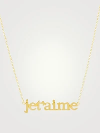 18K Gold Je T'Aime Necklace