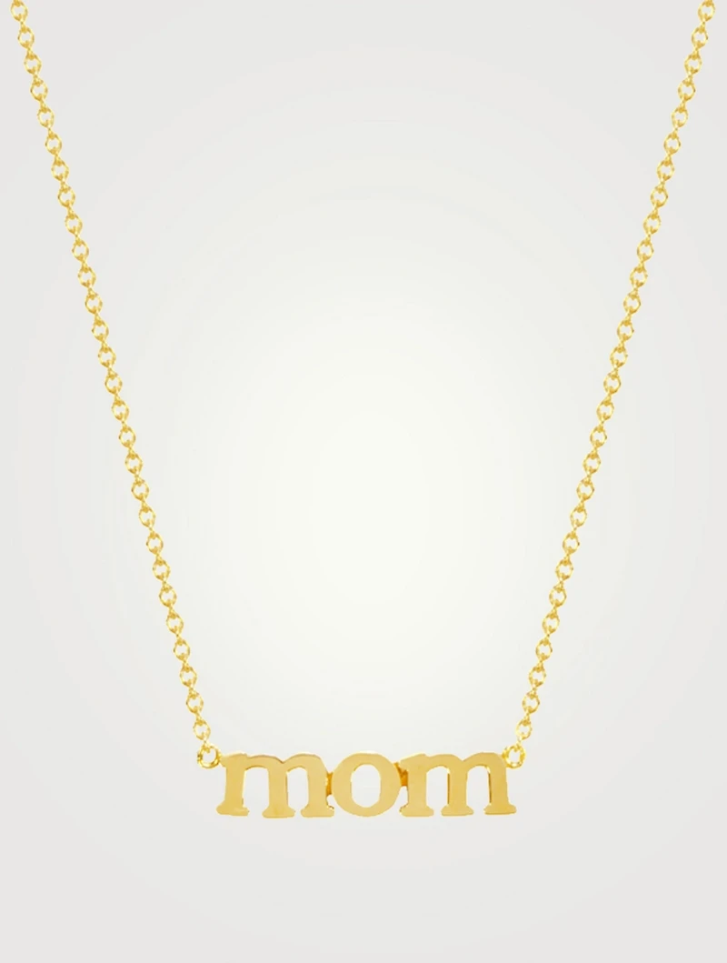 18K Gold Mom Necklace