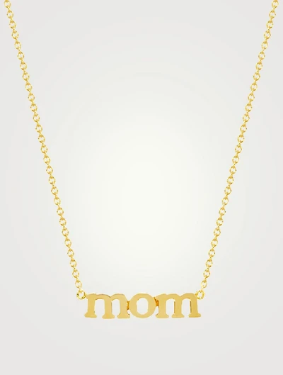 18K Gold Mom Necklace