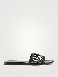 Jamaica 05 Mesh And Leather Slide Sandals