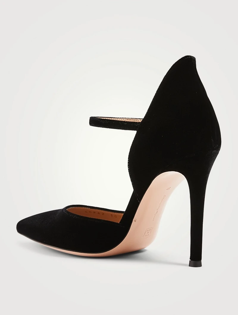 Violet Velvet Mary Jane Pumps