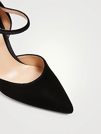 Violet Velvet Mary Jane Pumps