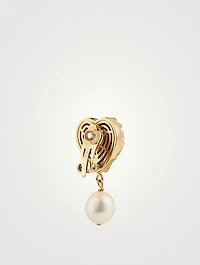 24K Goldplated Eden Love Earrings With Crystal And Pearl