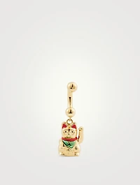 24K Goldplated Maneki Neko Earring