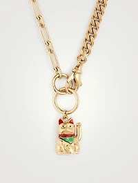 24K Goldplated Maneki Neko Necklace