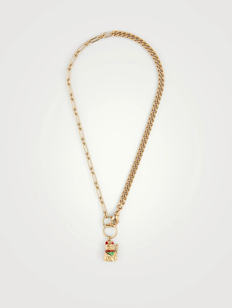 24K Goldplated Maneki Neko Necklace