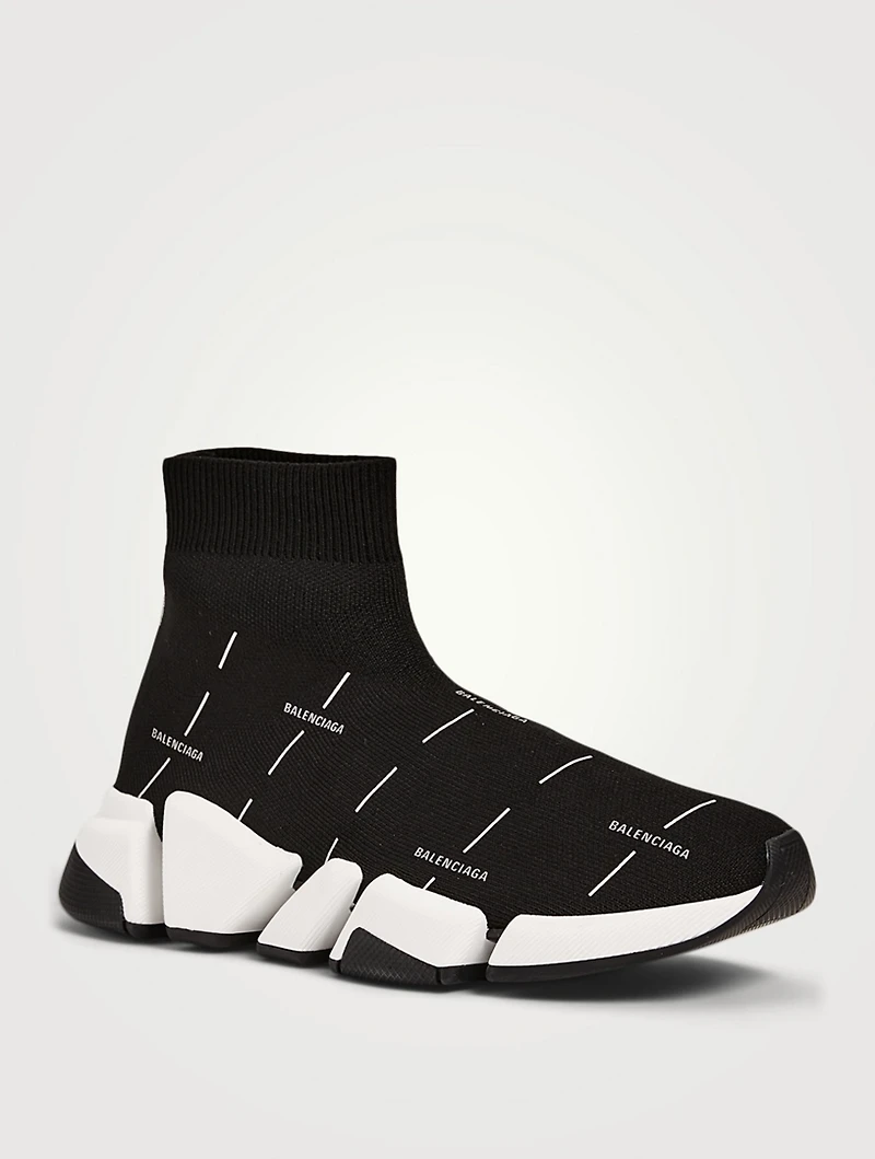 Speed 2.0 Technical Recycled Knit Sock Sneakers Logo License Print