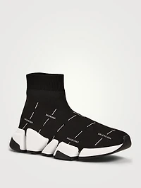 Speed 2.0 Technical Recycled Knit Sock Sneakers Logo License Print
