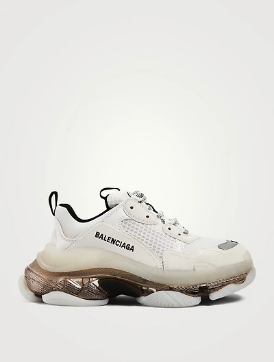 Triple S Clear Sole Double Foam And Mesh Sneakers