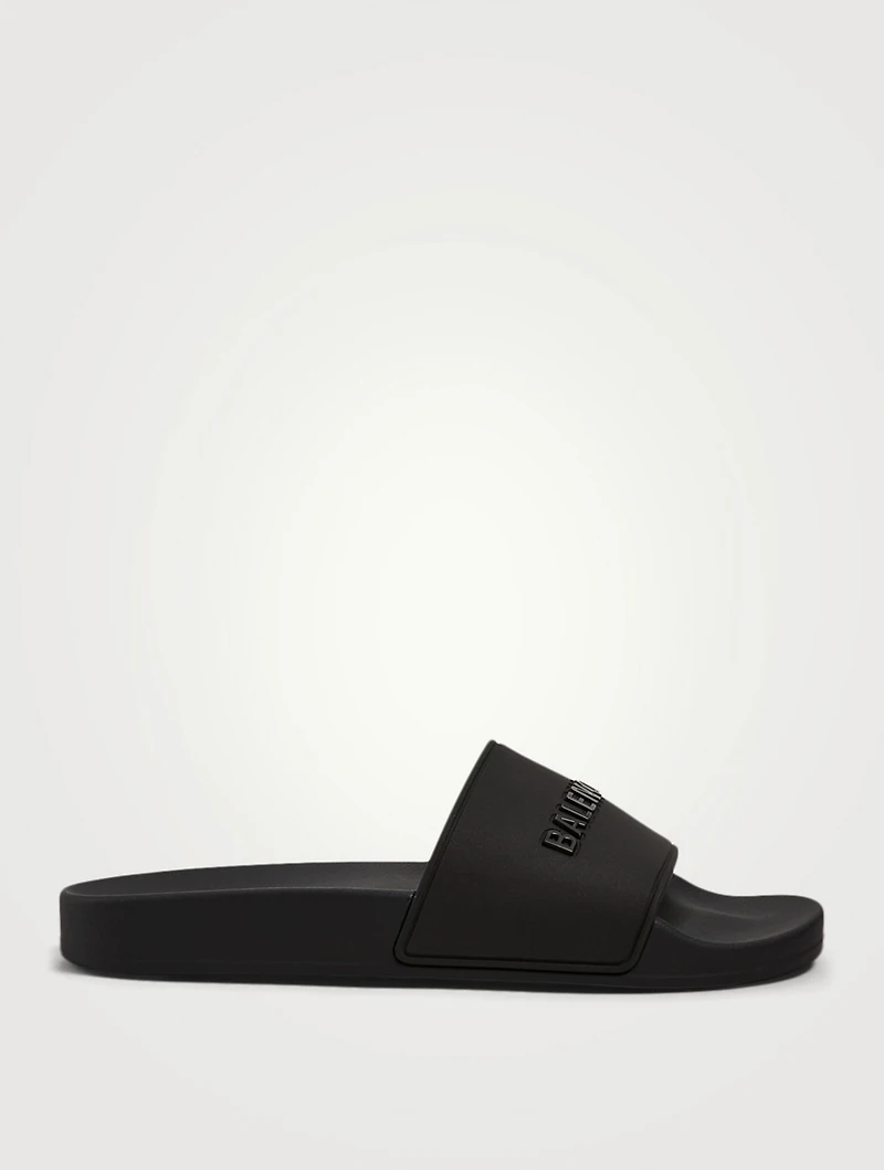 Rubber Logo Pool Slide Sandals