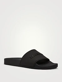 Rubber Logo Pool Slide Sandals