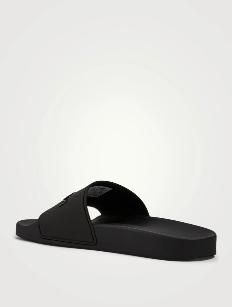Rubber Logo Pool Slide Sandals
