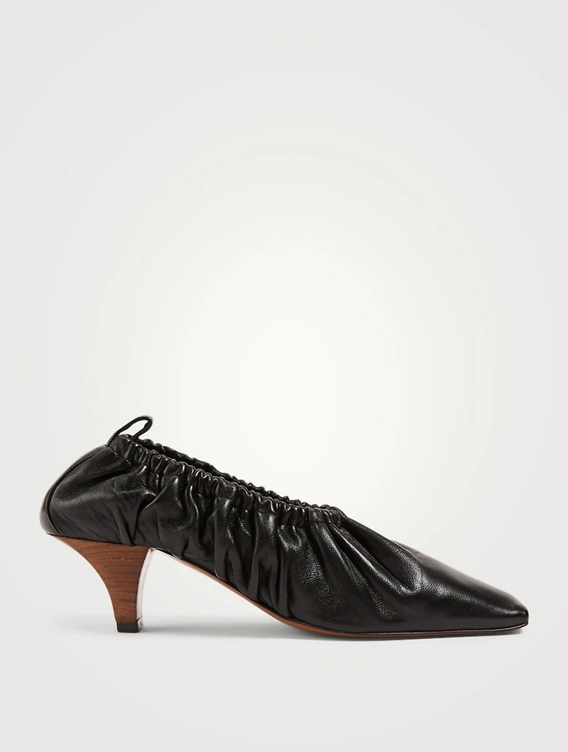 Phinia 55 Gathered Leather Pumps