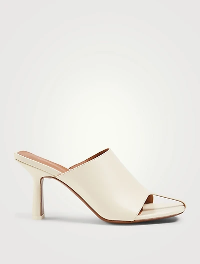 Jumel Leather Heeled Mule Sandals