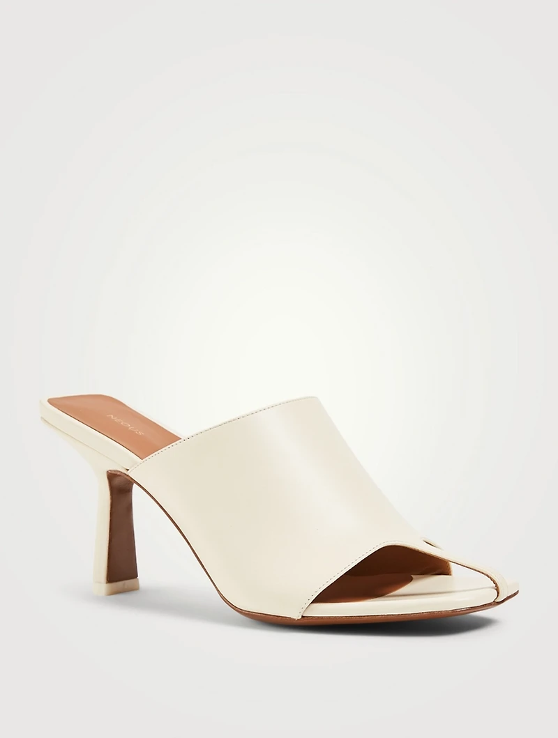 Jumel Leather Heeled Mule Sandals