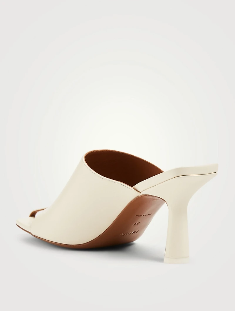 Jumel Leather Heeled Mule Sandals