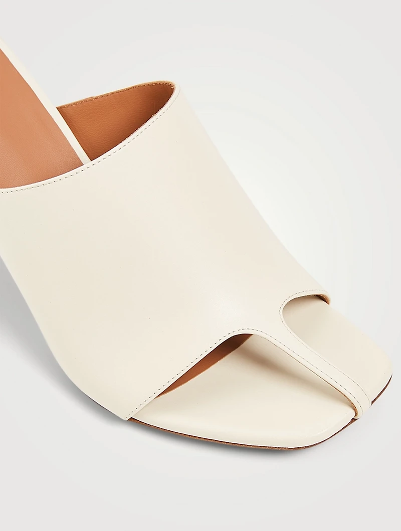 Jumel Leather Heeled Mule Sandals