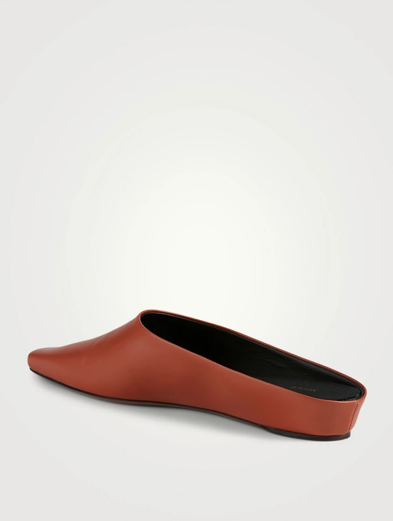 Alba Leather Flat Mules
