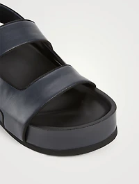 Cher Leather Slingback Platform Sandals