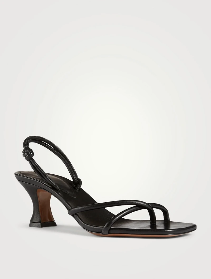 Borealis Leather Slingback Heeled Sandals