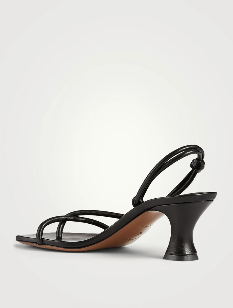 Borealis Leather Slingback Heeled Sandals