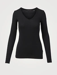 V-Neck Long-Sleeve T-Shirt